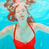 Swimming Woman Underwater Paint By Numbers