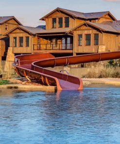 Lake Travis Wooden Huts Paint By Numbers