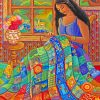 Latino Woman Colorful Paint By Numbers