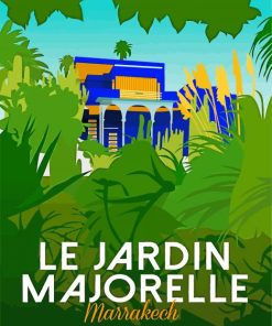 Jardin Majorelle Moroccan Landscape Paint By Numbers