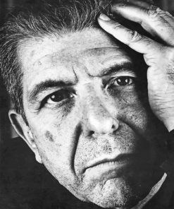 Leonard Cohen Black And White Paint By Numbers