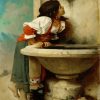 Roman Girl Fountain Scene Paint By Numbers