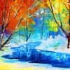 Winter Landscape Art Paint By Numbers