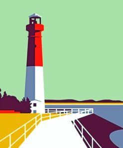 Lighthouse Seascape Illustration Paint By Numbers