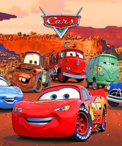 Lightning McQueen Car Adventure Paint By Numbers