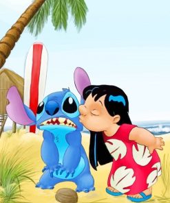 Space Adventure Lilo Kissing Stitch Paint By Numbers