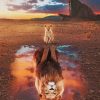 Lion Water Reflection Paint By Numbers