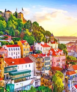 Lisbon Portugal Scenic Paint By Numbers
