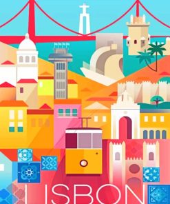 Lisbon Travel Scenes Paint By Numbers