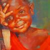 Vintage African Boy Paint By Numbers