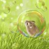 Cute Mouse and Bubbles Paint By Numbers