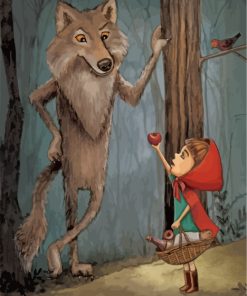 Little Red Riding Hood Wolf Animation Paint By Numbers