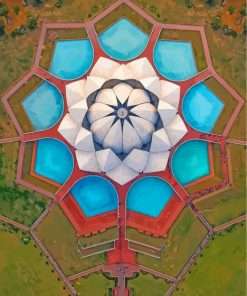 Lotus Temple India Paint By Numbers
