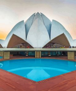 Lotus Temple India Landscapes Paint By Numbers