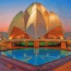 Lotus Temple India Paint By Numbers