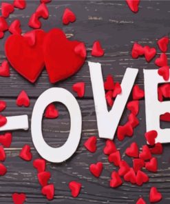 Romantic Love Hearts Paint By Numbers