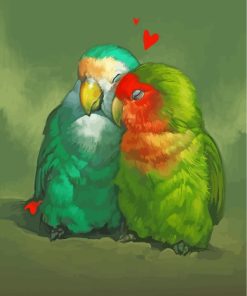 Lovely Parrots Paint By Numbers