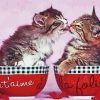Lovers Kittens in Cup Paint By Numbers