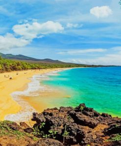 Makena Beach Landscape Paint By Numbers
