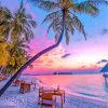 Maldives Purple Sunset Paint By Numbers