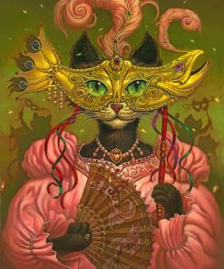 Fantasy Masked Cat Paint By Numbers