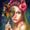 Masked Woman Flower Beauty Paint By Numbers