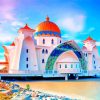 Melaka Straits Mosque Malaysia Paint By Numbers