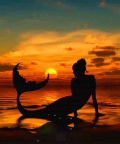 Mermaid Sunset Fantasy Paint By Numbers