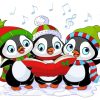 Christmas Penguins Animal Paint By Numbers