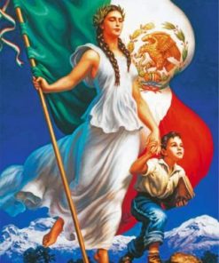 Aztec Woman and Son Paint By Numbers