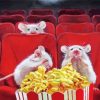 Mice Watching Movie Paint By Numbers