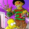 Freddy Krueger Simpsons Mashup Paint By Numbers
