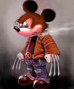 Mickey and Wolverine Cartoons Paint By Numbers