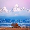 Jackson Hole Mountain Barn Paint By Numbers