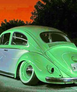 Mint Green VW Beetle Paint By Numbers