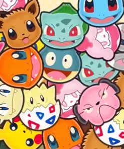 Pokemon Collection Paint By Numbers