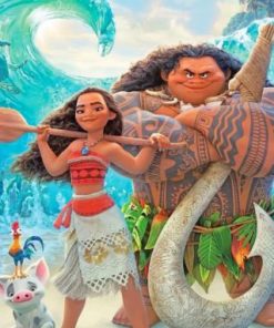 Moana and Chief Tui Adventure Paint By Numbers