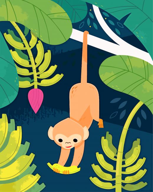 Finalizing Monkey Illustration artwork