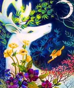 Deer Moonlit Scene Paint By Numbers