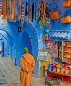 Chefchaouen Street Scene Paint By Numbers