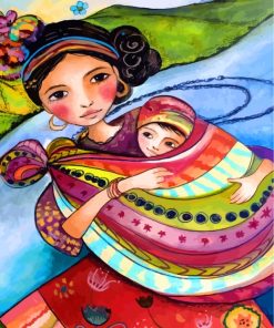 Mother and Daughter Bonding Paint By Numbers