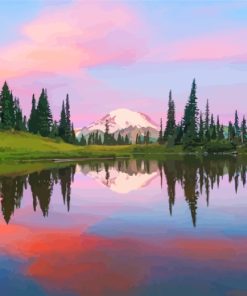 Mount Rainier Reflections Paint By Numbers