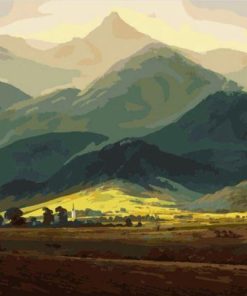 Mountain Nature Scenery Paint By Numbers