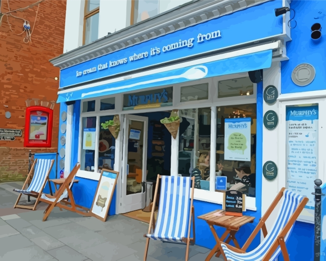 Finalized Irish Town Ice Cream Painting Image