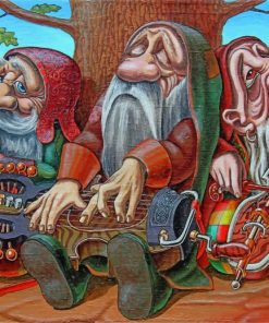 Fantasy Dwarfs Musician Paint By Numbers