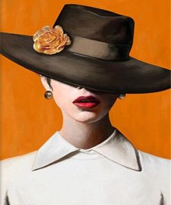 Mystery Woman Red Lips Paint By Numbers