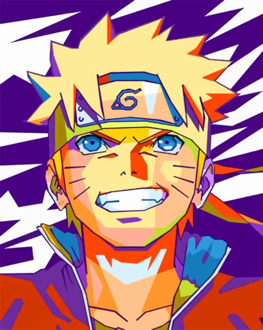 Finalizing the Naruto Anime artwork on canvas