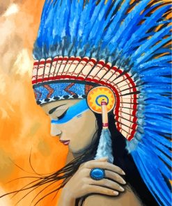 Native American Woman Paint By Numbers