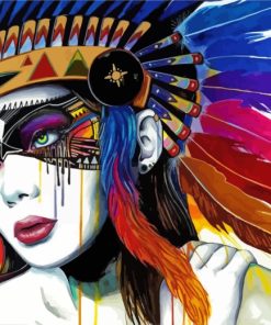 Native American Woman Paint By Numbers