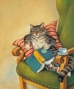 Nerdy Cat Art Paint By Numbers